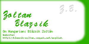 zoltan blazsik business card